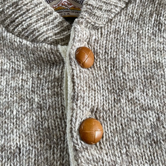 Vintage wool shawl collar sweater - Picture 4 of 6